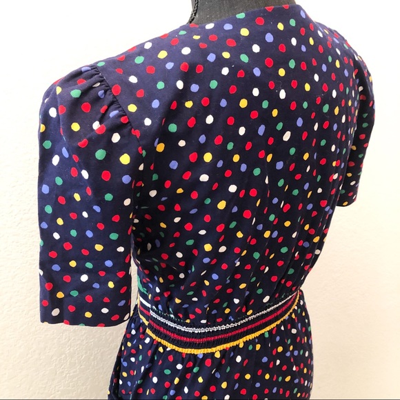 Funky Vintage Multicolored Polkadot Dress - Picture 4 of 6